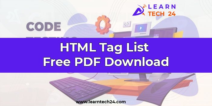 HTML Tag List pdf download