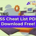 CSS Cheat List PDF free