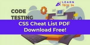 CSS Cheat List PDF free